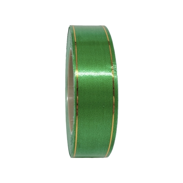 Rola Plastic 3cm X 50m verde cu margine aurie