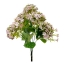 Buchet Artificial 5 Fire Hortensie cu Frunze Roz